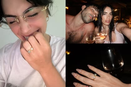 Lali compartió románticas imágenes del anillo que recibió de Rosemblat