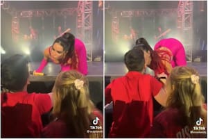 Lali besó a una fanática que se desmayó en pleno show y enloqueció a sus fans