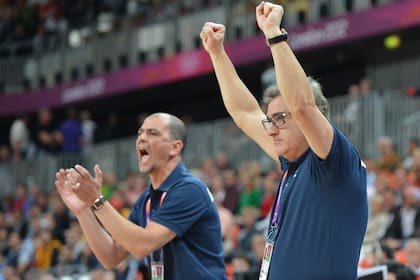 Lamas y Hernández trabajando juntos en los Juegos Olímpicos de China, en 2008
