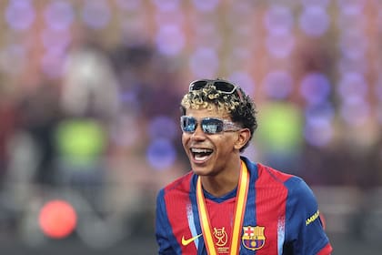 Lamine Yamal con sangre marroquí, eligió jugar para España. (Photo by Fadel SENNA / AFP)