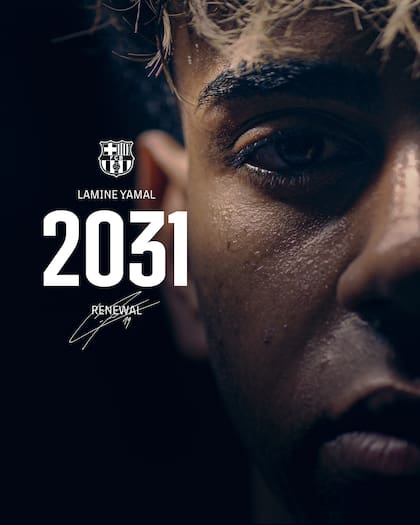 Lamine Yamal extendió su contrato con el Barcelona hasta el 2031