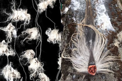 Lana y pelo de caballo de Islandia, dos materiales que utilizó Clara Pinto en sus textiles