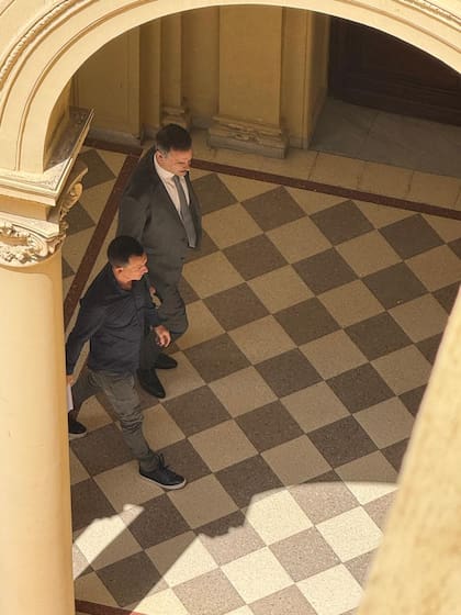 Lanari y Adorni en Casa Rosada