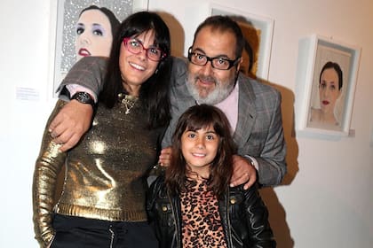 Lanata junto a su mujer y su hija Lola, en mayo pasado.