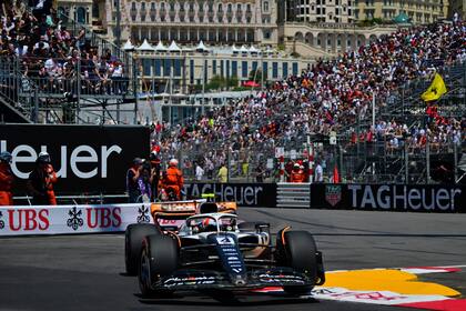 Lando Norris fue perjudicado por la presencia de Leclerc y su McLaren terminó décimo en la prueba de clasificación.