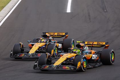 Lando Norris y Oscar Piastri, en una secuencia en Hungaroring; ¿repetirán el duelo en Qatar?