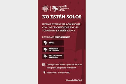 Lanús se suma en el apoyo a Bahía Blanca