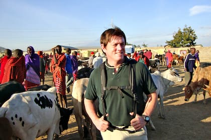 Lanvers durante su viaje a África
