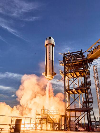 Lanzamiento de la cápsula New Shepard de Blue Origin (Blue Origin)