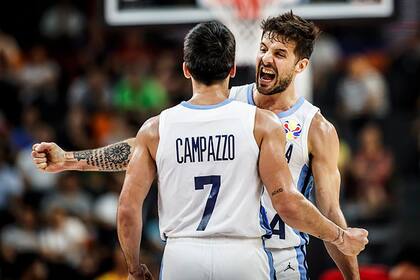 Laprovittola y su amigo Facundo Campazzo, compañeros en el seleccionado argentino que participará en los Juegos Olímpicos de Tokio.