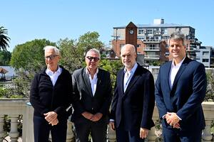 Larreta, junto a Julio Zamora, intendente de Tigre y exsocio de Sergio Massa, y los empresarios Eduardo Costantini y Martín Palma
