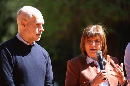 Larreta y Bullrich, durante el anuncio