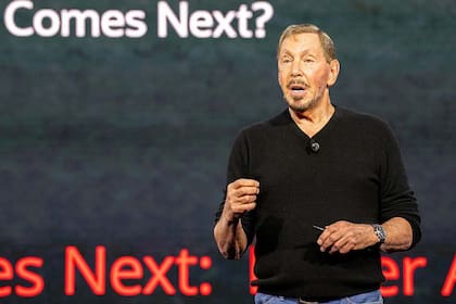 Larry Ellison, cofundador de Oracle, durante una charla pública (Archivo)