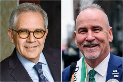 Larry Krasner y Patrick Dugan, precandidatos a fiscal de distrito de Filadelfia