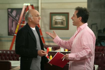Dos ases de la comedia: Larry David y Jerry Seinfeld, juntos, en un episodio de Curb Your Enthusiasm, la serie más descarada de nuestros tiempos