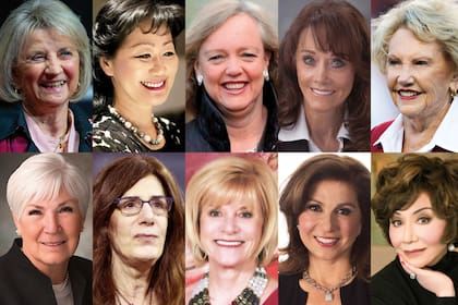 Las 10 mujeres más ricas de Estados Unidos que se hicieron a sí mismas: Diane Hendricks, Judith Faulkner, Judy Love, Johnelle Hunt, Marian Ilitch, Thai Lee, Gail Miller, Lynda Resnick, Meg Whitman y Eren Ozmen (Archivo)