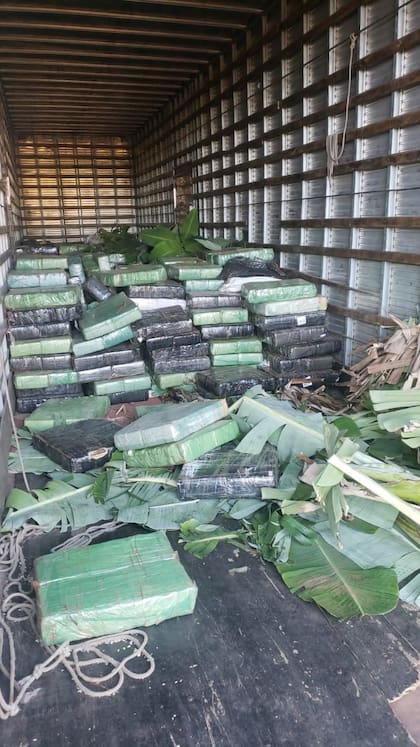 Las 10 toneladas de marihuana fueron encontradas en un camión que se dirigía de Foz de Iguazu a Buenos Aires