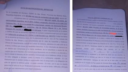 Las actas policiales de ingreso y excarcelación de Abril