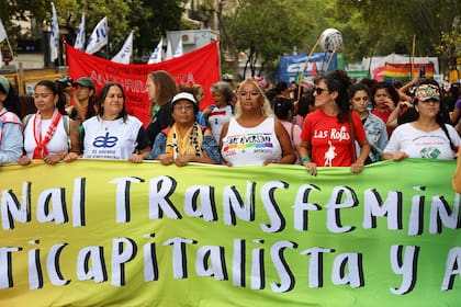 Las agrupaciones feministas encabezaron la marcha