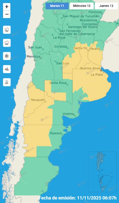 Las alertas para este martes.