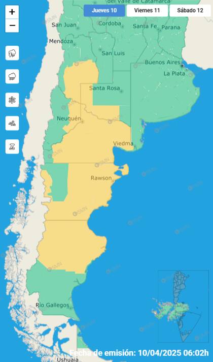 Las alertas para este jueves en todo el país.