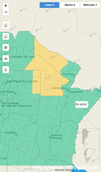 Las alertas para este lunes en el país.