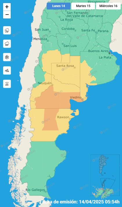 Las alertas para este lunes en todo el país.