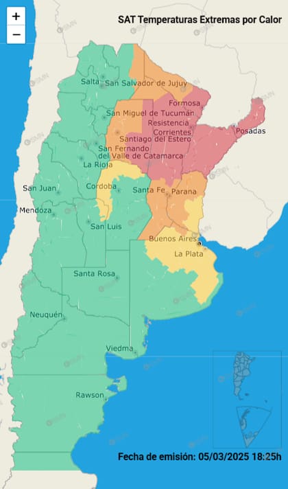 Las alertas por altas temperaturas para este 6 de marzo