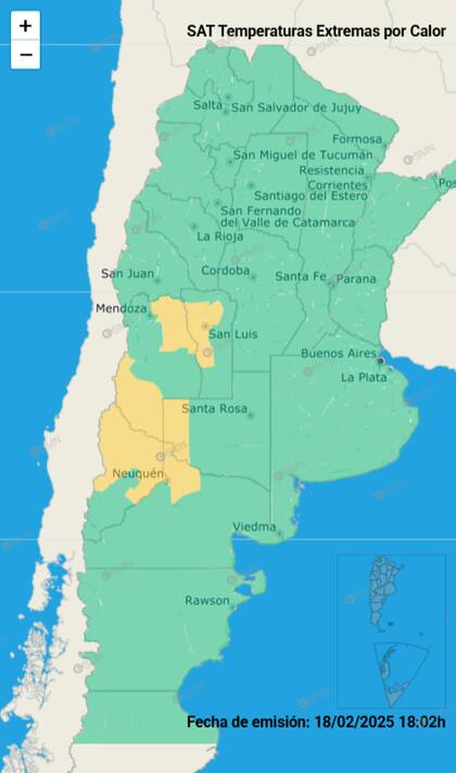 Las alertas por calor extremo para este miércoles 19 de febrero