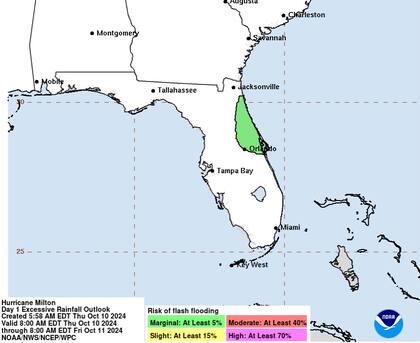 Las alertas por posibles inundaciones en Florida tras el paso de Milton