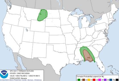 Las alertas por tornado en EE.UU.