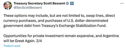 Las alternativas de asistencia incluyen líneas de swap, compras de divisas y adquisición de deuda gubernamental
