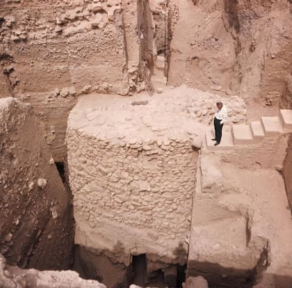Las antiguas excavaciones arqueológicas en el yacimiento de Jericó