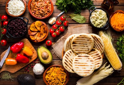 Las arepas permiten múltiples combinaciones