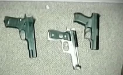 Las armas de juguete que utilizaron los ladrones