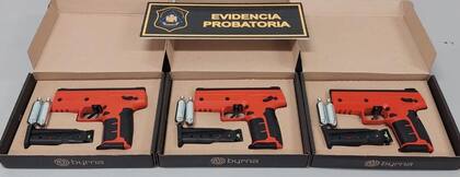 Las armas no letales recuperadas