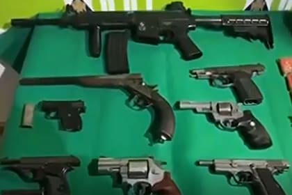 Las armas secuestradas a la organización criminal