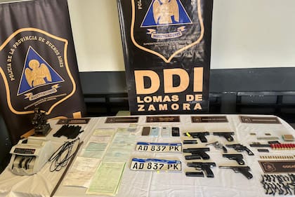 Las armas secuestradas por el personal policial