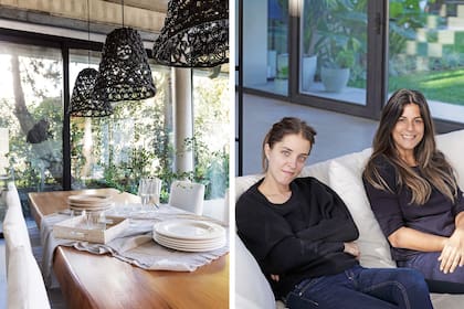 "La elección de los géneros estuvo pensada para darle calidez y, a la vez, frescura al interior de la casa", dicen Luciana Duek y Michelle Bulach, a quienes vemos en la foto.