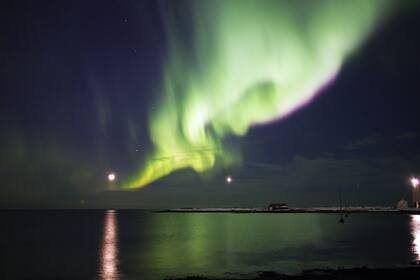 Las auroras boreales más impresionantes que vio Sol en Islandia fueron apenas unos meses después de su llegada, a principios de marzo del 2017.
