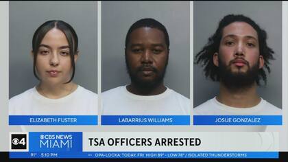 Las autoridades anunciaron la detención de Josué González, Elizabeth Fuster y Labarrius Williams, todos oficiales de la TSA
