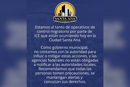 Las autoridades locales advirtieron a la comunidad migrante de la ciudad