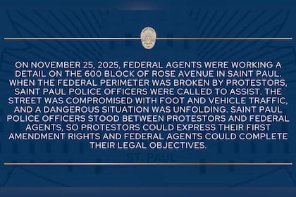 Las autoridades locales emitieron un comunicado sobre lo acontecido el 25 de noviembre