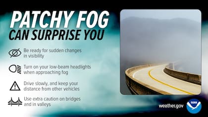 Las autoridades recomiendan encender las luces bajas y reducir la velocidad en las autopistas