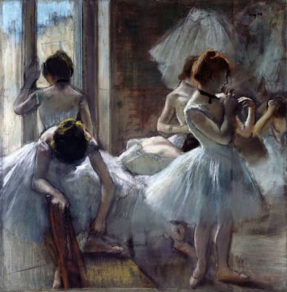 Las bailarinas procedían de las clases pobres de la sociedad parisina. El ballet era una forma de ascenso social. Aquí, retratadas por Edgar Degas
