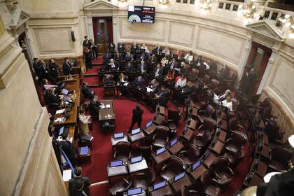 Las bancas del Senado donde se ubica la oposición estuvieron vacías