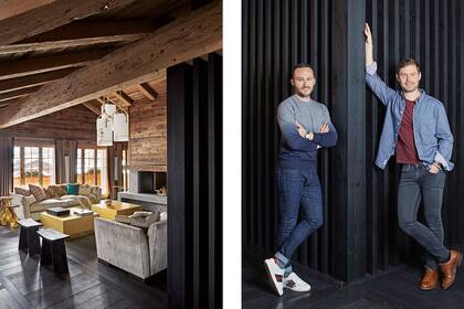 "Hicimos para la casa una colección de luminarias en alabastro intensamente trabajado para lograr transparencia y también aludir a la nieve y el hielo. Un material clásico en una versión muy contemporánea", dicen Emil Humbert y Christophe Poyet .