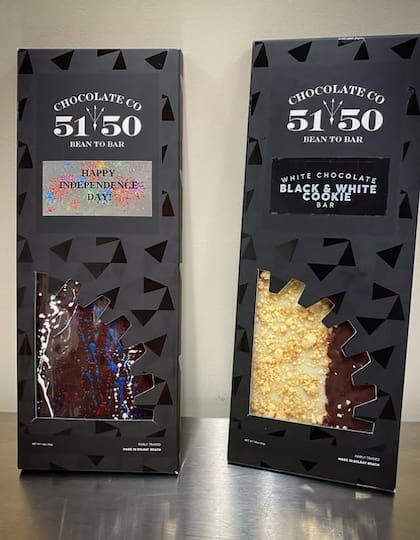 Las barras de chocolate con sal marina de Chocolate Co. que se venderán en el nuevo local de Whole Foods Market
