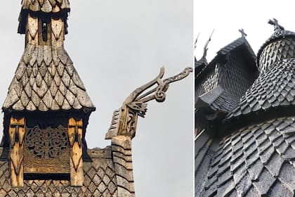 Las cabezas de dragones conviven con las cruces cristianas en la iglesia de Borgund: distintas creencias se unieron en la creación de estos templos