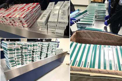 Las cajas de cigarrillos sumaban el valor de US$59.920.